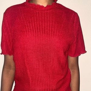 SHEIN Red Crop Top SZ 0XL